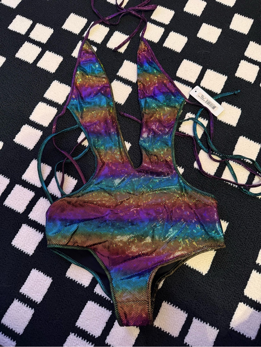 Rainbow Metallic Rave One-Piece